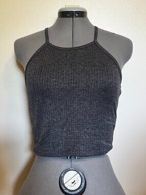 Earthbound Bohemian Gray Double-Lined Halter Top